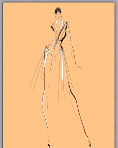 Fashion Sketch – Performance Dress